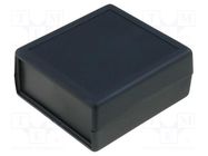 Enclosure: with panel; X: 63mm; Y: 69mm; Z: 30mm; ABS; black KRADEX