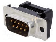 Connector: D-Sub; PIN: 9; plug; male; for ribbon cable; IDC; HDF-20 TE Connectivity