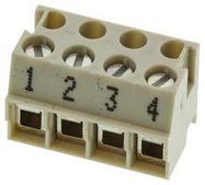 TERMINAL BLOCK PLUGGABLE, 4 POSITION, 22-12AWG