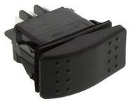 ROCKER SWITCH, DPDT, 15A, 24V, BLACK