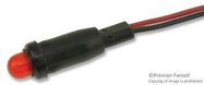 PANEL MOUNT INDICATOR, LED, 6.35MM, RED, 24V