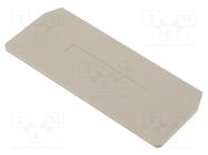 End/partition plate; beige; wemid; max.125°C; UL94V-0 