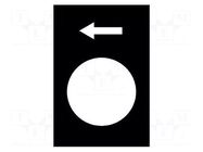 Label; black; Button marking: <-; control cassette; 30x40mm SCHNEIDER ELECTRIC