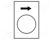 Label; white; Button marking: <-; control cassette; 30x40mm SCHNEIDER ELECTRIC