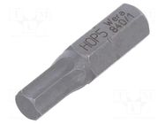 Screwdriver bit; hex key; HEX 5mm; Overall len: 25mm WERA