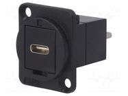 Coupler; socket; USB C socket-front,USB C plug-back; FT; USB 3.1 CLIFF