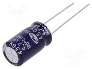 Capacitor: electrolytic; low ESR; THT; 4.7uF; 450VDC; Ø10x16mm SAMWHA