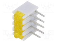 LED; in housing; No.of diodes: 4; yellow; 20mA; 38°; 2.1V; 25mcd SIGNAL-CONSTRUCT