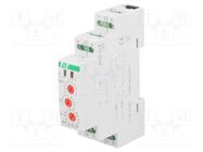 Timer; 0,1s÷24days; DPDT; 12VAC; 12VDC; for DIN rail mounting F&F