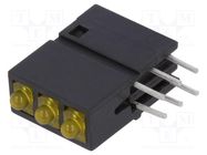 LED; in housing; 1.8mm; No.of diodes: 3; yellow; 38° SIGNAL-CONSTRUCT