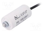 Capacitor: polypropylene; motors, run; 16uF; 420VAC; Ø40x71.5mm KEMET