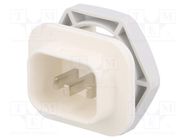 Connector: AC supply; 4.8x0,8mm connectors; male; 4761; 10A; white SCHURTER