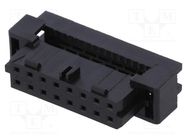 Connector: wire-wire/PCB; plug; female; PIN: 16; Milli-Grid; IDC; 1A 