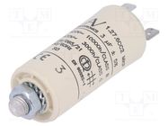 Capacitor: polypropylene; motors, run; 3uF; 420VAC; Ø25x56.5mm KEMET