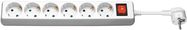 6-Way Power Strip with Switch, 1.5 m, white, 1.5 m - 6x type CEE 7/3 sockets for indoor use