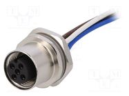 Connector: M12; socket; PIN: 4; female; A code-DeviceNet / CANopen TE Connectivity