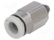 Push-in fitting; threaded,straight; -1÷10bar; brass; Thread: M3 SMC