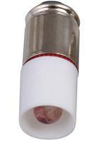 LED BULB, MIDGET GROOVE, RED, T-1 3/4