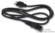 POWER CORD, NEMA5-15P/IEC, 6FT, 10A, BLACK