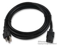 POWER CORD NEMA5-15P/IEC, 7.5FT 13A, BLACK