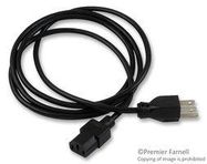 POWER CORD, NEMA5-15P/IEC, 6FT, 10A, BLACK