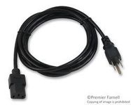 POWER CORD, NEMA5-15P, 7.5FT, 10A, BLACK