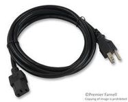 POWER CORD NEMA5-15P/IEC, 6.6FT, 10A BLACK