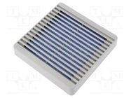 Guard; plastic; 120x120mm; screw; with filter; grey HAMMOND