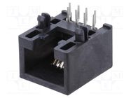 RJ45; socket; PIN: 8; Cat: 5e; unshielded,low profile; gold-plated MOLEX