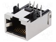 RJ45; socket; PIN: 8; Cat: 5,5e; shielded,low profile; gold-plated MOLEX