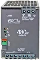 AC-DC CONVERTER, DIN RAIL, 1 O/P, 480W, 20A, 24V