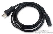 POWER CORD, NEMA5-15P/IEC, 8FT, 13A 125V, BLACK