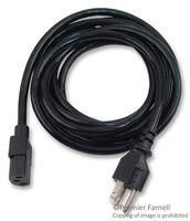 POWER CORD, NEMA5-15P, 9.8FT, 13A, BLACK