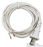 POWER CORD, NEMA1-15P, 2.74M, WHITE