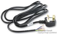 POWER CORD, BS1363/A, 2.5M, 10A, BLACK