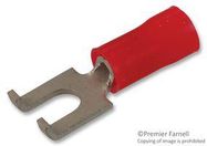 TERMINAL, SPADE/FORK, #6, CRIMP, RED