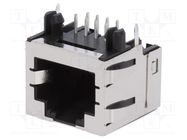 Connector: RJ45; socket; PIN: 8; Cat: 3; shielded,low profile; THT MOLEX