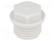 Stopper; M16; 1.5; IP54; polyetylene; grey; WN; Thread: metric HUMMEL