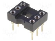 Socket: integrated circuits; DIP6; Pitch: 2.54mm; precision; THT ADAM TECH