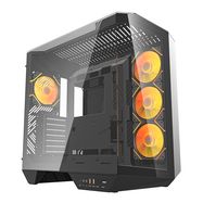 Darkflash DY470 computer case (black) + 4 fans + GPU bracket, Darkflash