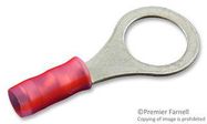 TERMINAL, RING TONGUE, 3/8IN, CRIMP, RED