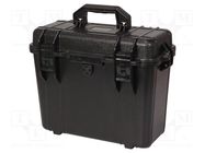 Box; tool case; black; ABS; Body dim: 419x229x341mm; max.18.9kg 