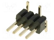 Connector: pin strips; pin header; male; PIN: 4; vertical; SMT; 1x4 CONNFLY