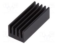 Heatsink: extruded; black; L: 19mm; W: 8mm; H: 6mm; 37K/W; aluminium FISCHER ELEKTRONIK