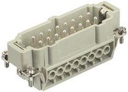 RECTANGULAR HAN INSERT, PLUG 16 POSITION SCREW