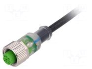 Cable: for sensors/automation; M12; PIN: 4; straight; 5m; plug; 4A MURRELEKTRONIK