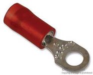 TERMINAL, RING TONGUE, #6, CRIMP, RED