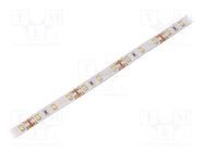 LED tape; white warm; 2835; LED/m: 60; 10mm; white PCB; IP65; 12W/m WISVA OPTOELECTRONICS