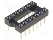 Socket: integrated circuits; DIP14; Pitch: 2.54mm; precision; THT ADAM TECH