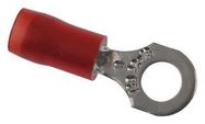 TERMINAL, RING TONGUE, #8, CRIMP, RED